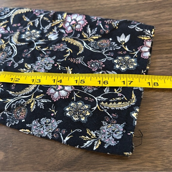 ❤️ VENUS Black Floral Blouse with Pink and Yellow Details L - Picture 10 of 10